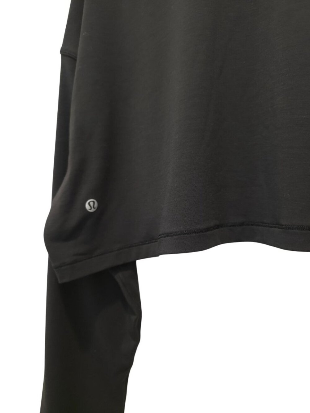 Lululemon Jersey Training Super-Cropped Loose-Fit Long-Sleeve Athleisure Top XL - Picture 6 of 6
